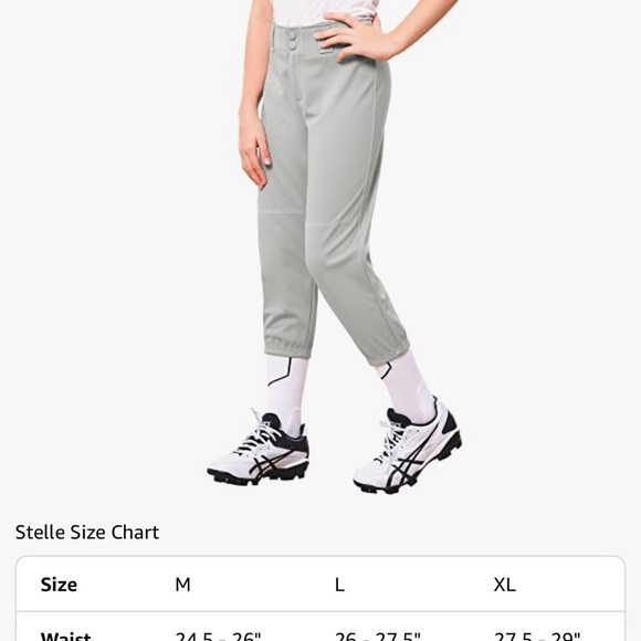 Gray softball Elastic Waistband Pants - Picture 4 of 5